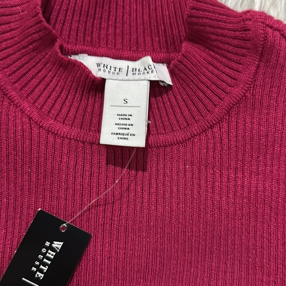 WHBK women’s pink rib knit cold shoulder long sleeve top size small NEW - Picture 3 of 7